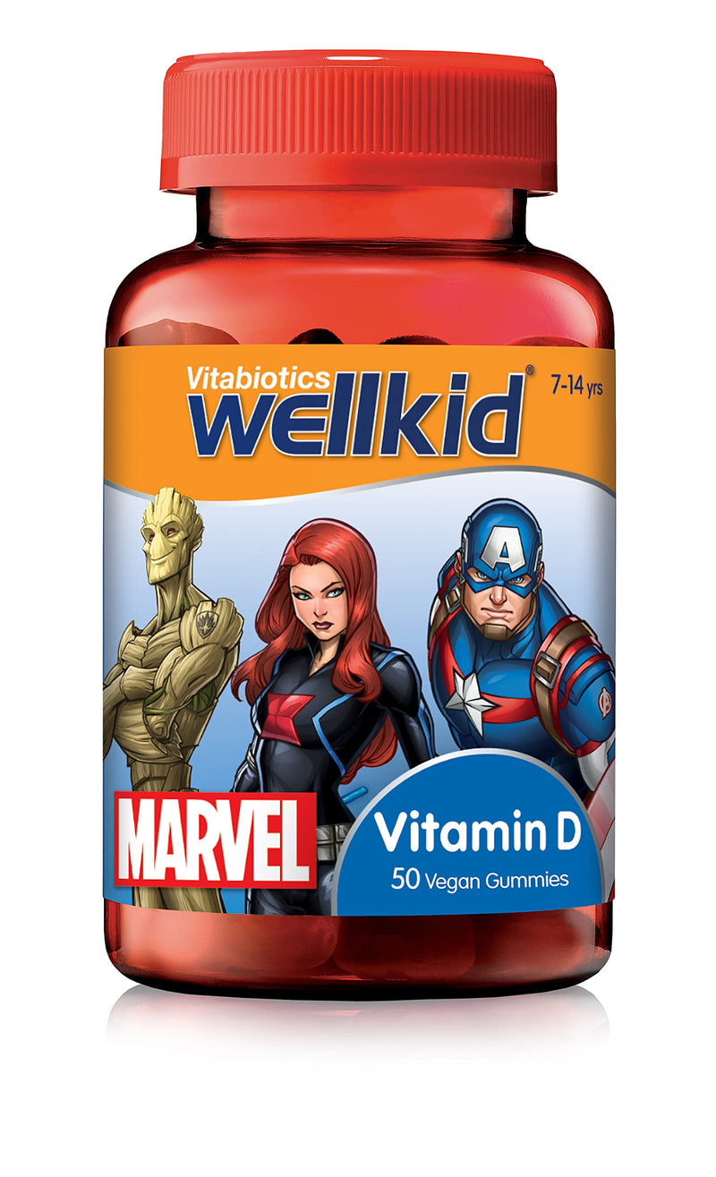 Vitabiotics WellKid Vitamin D Vegan Soft Jellies 7-14 Yrs Marvel Pack x 50 - Children at MySupplementShop by Vitabiotics