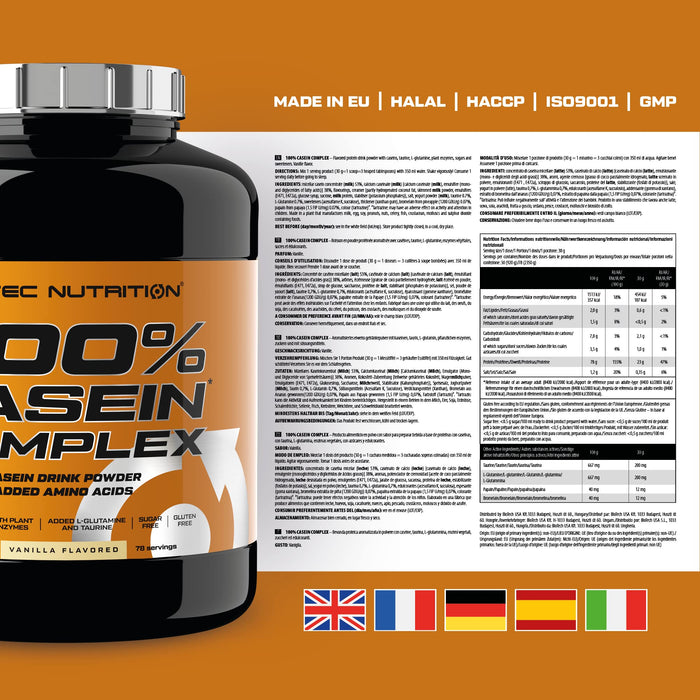 100% Casein Complex, Vanilla - 2350g at MySupplementShop.co.uk