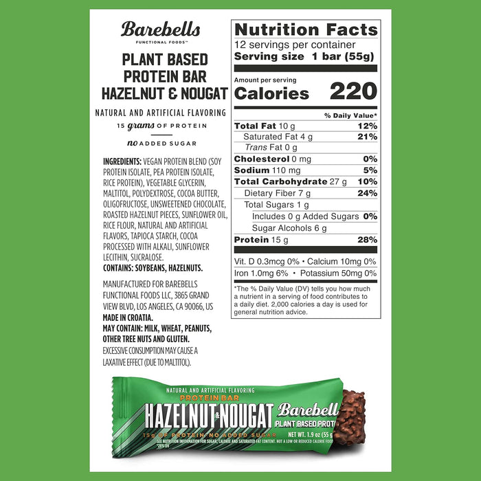 Barebells Vegan Protein Bar 12x55g