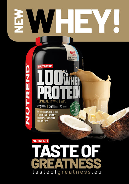 Nutrend 100% Whey Protein, White Chocolate + Coconut 2250g