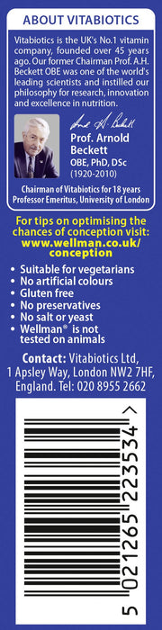 Vitabiotics Wellman Conception 30 Tablets - Men at MySupplementShop by Vitabiotics