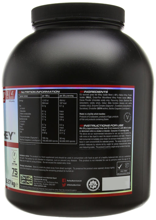 Reflex Nutrition Micro Whey 2.27kg Vanilla at MySupplementShop.co.uk