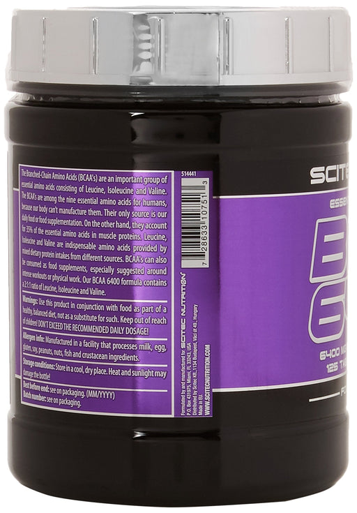 SciTec BCAA 6400 - 125 tablets | High-Quality Amino Acids and BCAAs | MySupplementShop.co.uk