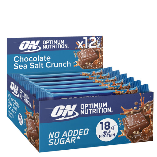 Optimum Nutrition Crunch Bar 12x55g Choc Sea Salt cheapest price with MYSUPPLEMENTSHOP.co.uk