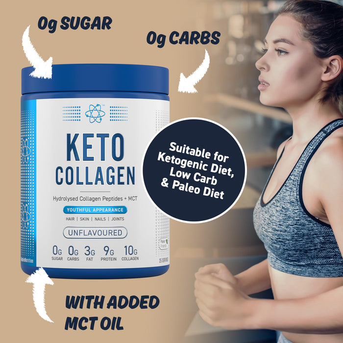 Applied Nutrition Keto Collagen, Unflavoured - 325g - Collagen at MySupplementShop by Applied Nutrition