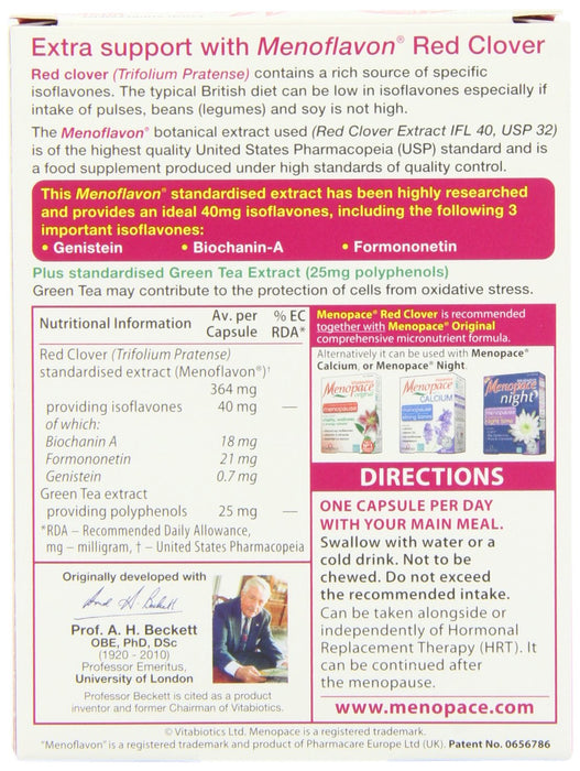 Vitabiotics Menopace Red Clover Dual Pack 56 Tablets - Women at MySupplementShop by Vitabiotics