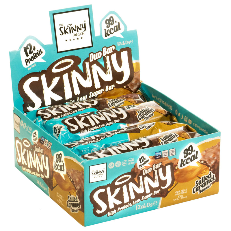 The Skinny Food Co Skinny Bar 12x60g Salted Caramel