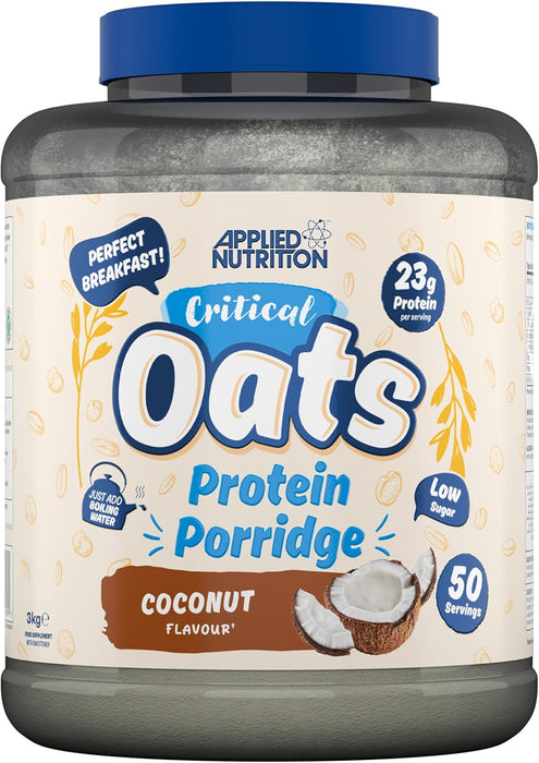 Applied Nutrition Critical Oats Protein Porridge 3kg 50 Servings - Coconut - Health & Personal Care at MySupplementShop by Applied Nutrition