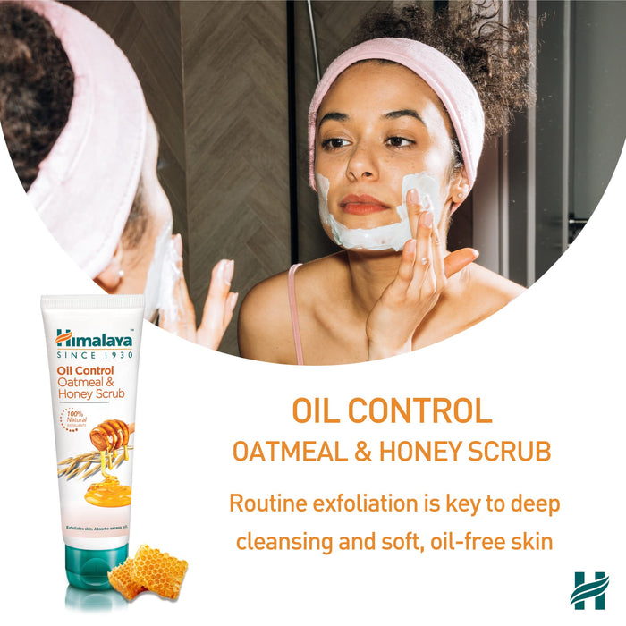 Himalaya Oil Control Oatmeal & Honey Scrub - 75 ml. | High-Quality Sports Supplements | MySupplementShop.co.uk