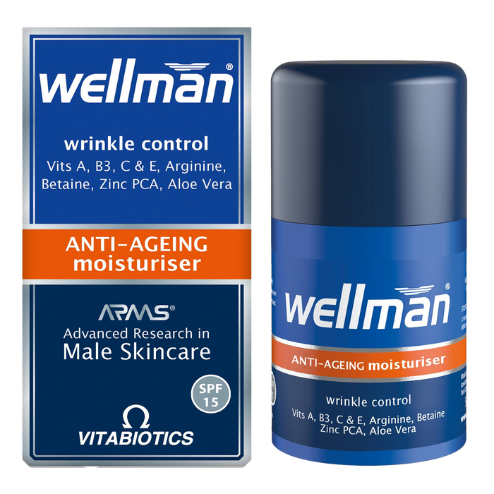 Vitabiotics Wellman Anti-Ageing Moisturiser SPF15 - 50ml