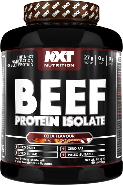 NXT Nutrition Beef Protein Isolate 1.8kg | Paleo, Keto Friendly, Dairy and Gluten Free