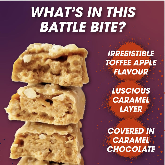 Battle Snacks Battle Bites 12x62g Toffee Apple Popping Candy - Protein Bars at MySupplementShop by Battle Snacks