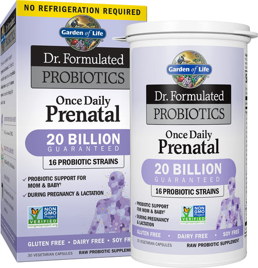 Garden of Life Dr. Formulated Probiotics Once Daily Prenatal - 30 vcaps | High-Quality Vitamins & Minerals | MySupplementShop.co.uk