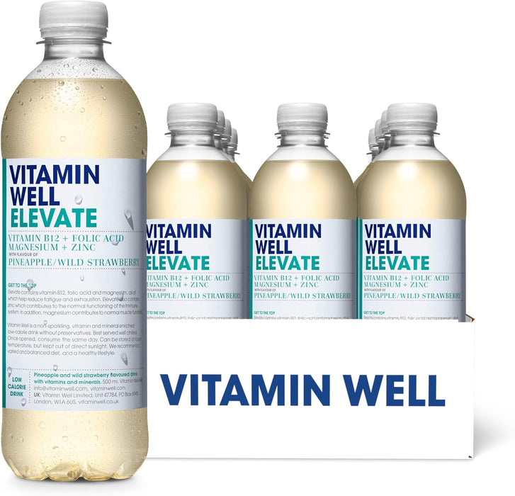 Vitamin Well Elevate 12x500ml Pineapple & Wild Strawberry