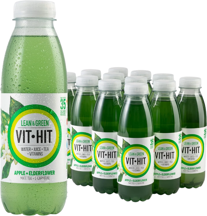 Vit-Hit 12 x 500ml – Low-Calorie Vitamin Drink with Functional Teas