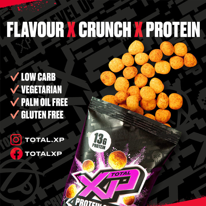 Total XP Protein Crunch 12x24g Smoky BBQ Best Value Snack Chip And Crisp at MYSUPPLEMENTSHOP.co.uk