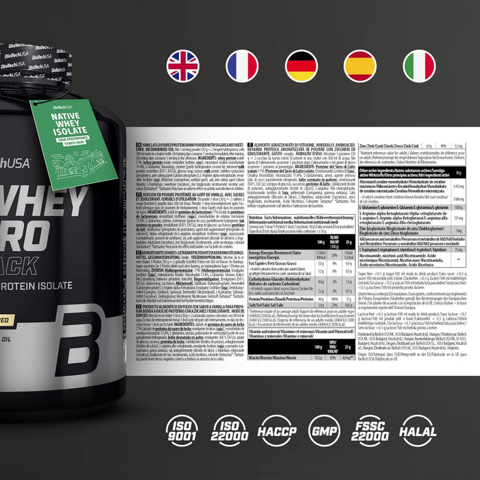 BioTechUSA Iso Whey Zero Black, Vanilla - 2270 grams | High-Quality Protein | MySupplementShop.co.uk