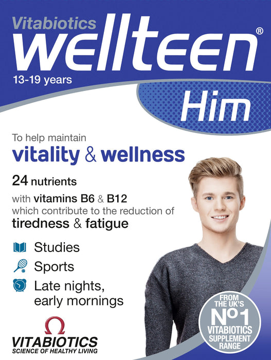 Vitabiotics Wellteen Him 30 Tablets - Men at MySupplementShop by Vitabiotics