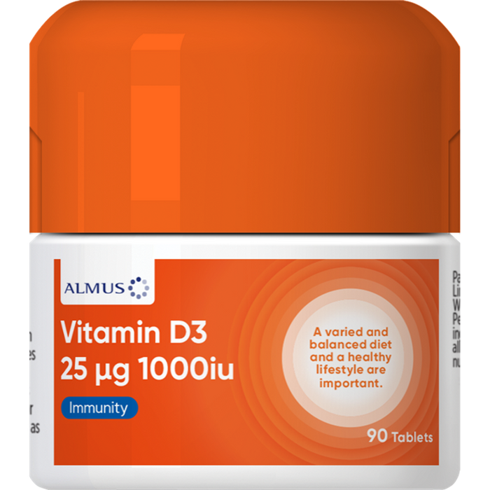 Almus Vitamin D3 25ug High Strength Tablets