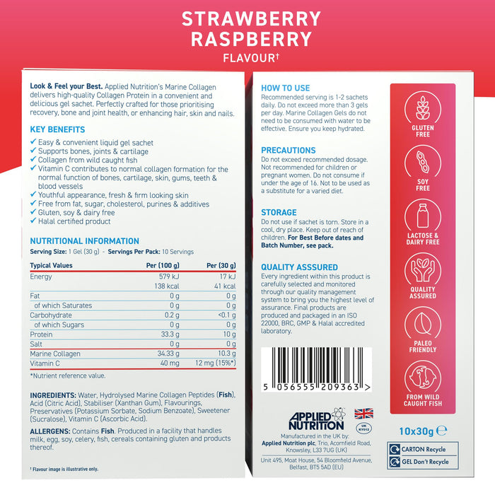 Applied Nutrition Liquid Marine Collagen 10 x 30g