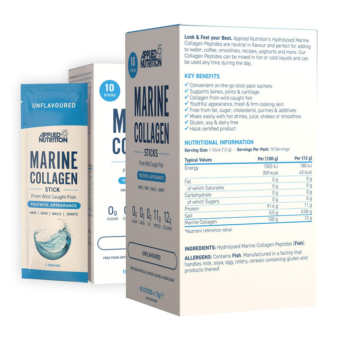 Applied Nutrition Marine Collagen STICKS 10x12g