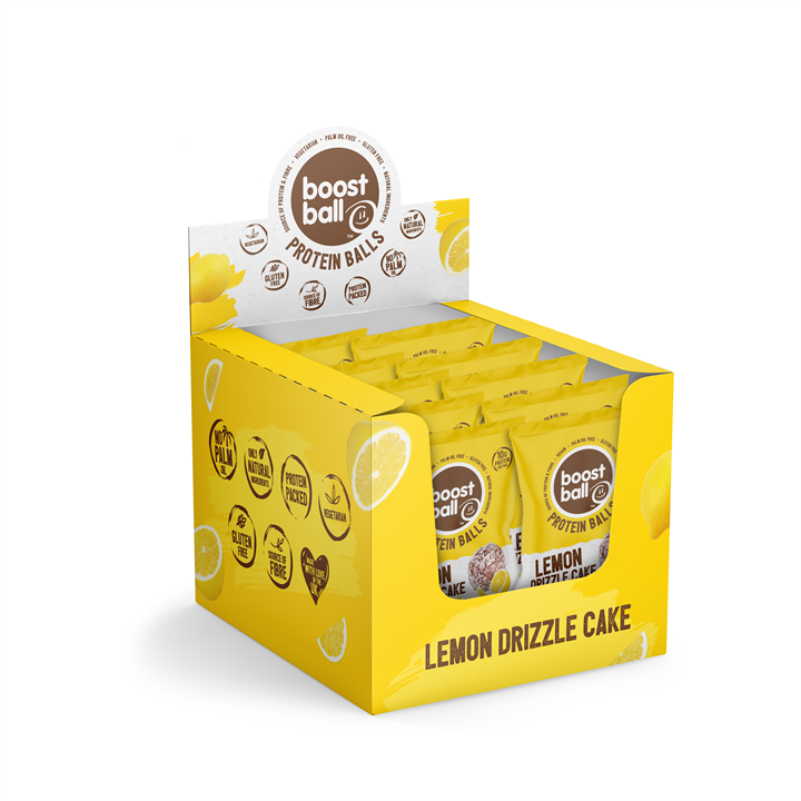 Boostball Protein Bites 12x40g Lemon Drizzle | Premium Protein Bars at MySupplementShop.co.uk