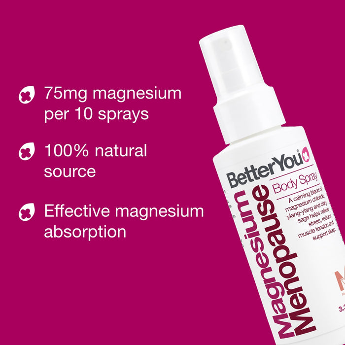 BetterYou Magnesium Menopause Body Spray - 100 ml.