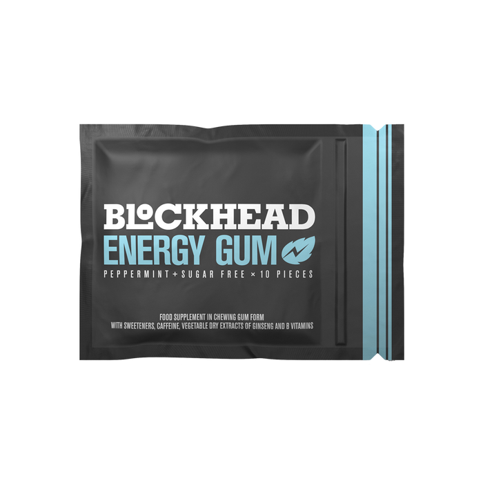 Blockhead Energy Gum 12 Packs of 7 Pieces