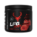 Black Bucked UP LFG pre-workout container with Red Deer logo and LFG BURN BERRY flavor to help transform stored fat with Himalayan rock salt and L-Carnitine Tartrate