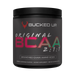 Dark gray tub of Bucked Up Original BCAA 2:1:1 for muscle growth and amino acids