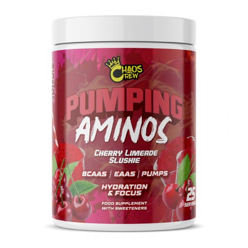 Chaos Crew Pumping Aminos 2.0 325g Cherry Limeade Slushie Best Value Sports Supplements at MYSUPPLEMENTSHOP.co.uk