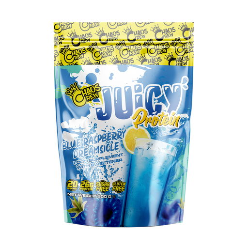 Chaos Crew Juicy Protein 600g Blue Raspberry Dreamsicle - Sports Supplements at MySupplementShop by Chaos Crew