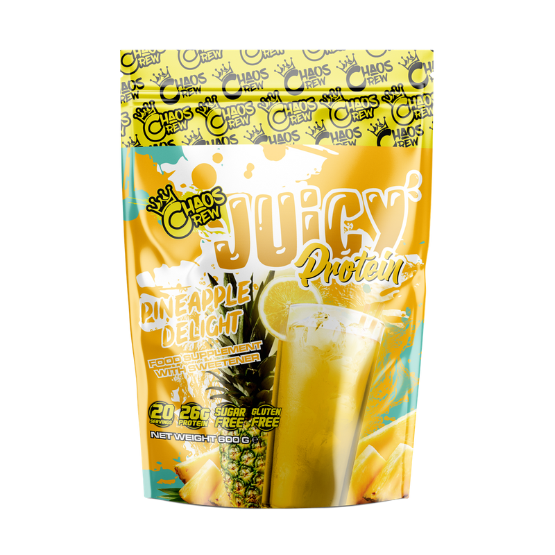 Chaos Crew Juicy Protein 600g Pineapple Delight - Sports Supplements at MySupplementShop by Chaos Crew