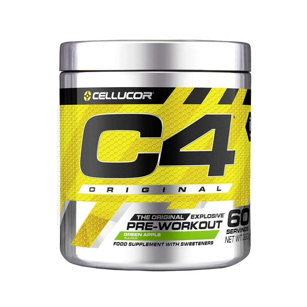Green apple flavored Cellucor C4 Original pre-workout with carnosyn beta alanine for advanced energy