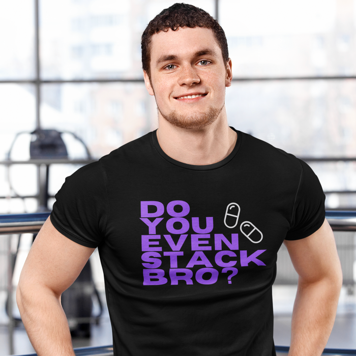 Do You Even Stack Bro? Heavyweight Gym T-Shirt - My Supplement Shop Classic Fit