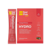 Red packaging of four five plus Hydro with a smaller red sachet on a white background