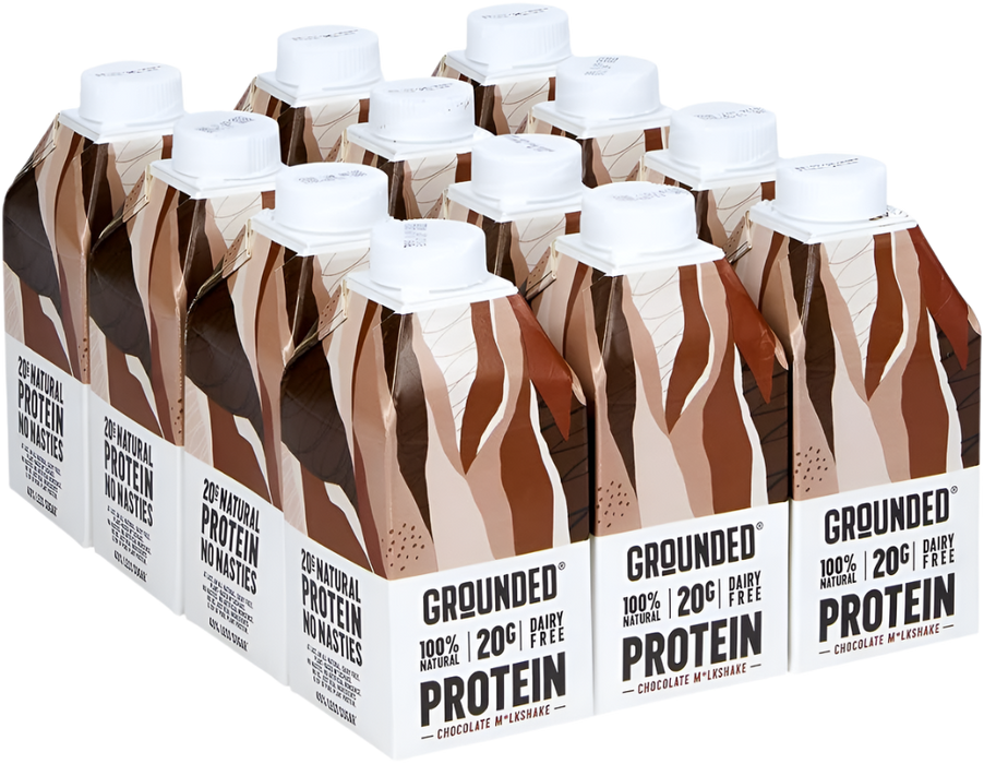 GROUNDED Plant-Based Protein Shake 12 x 490ml