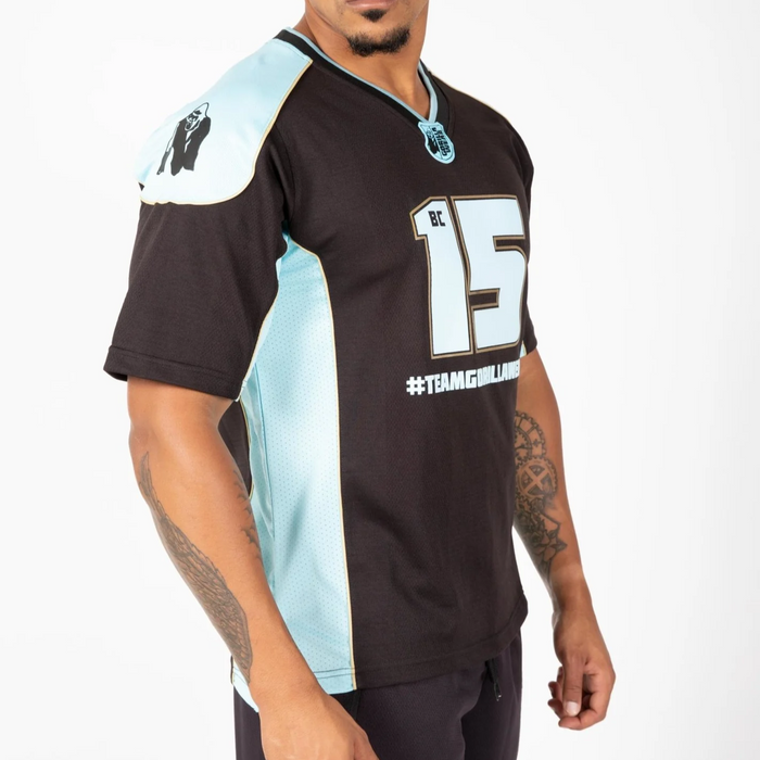 Gorilla Wear Athlete T-Shirt 2.0 Brandon Curry - Black/Light Blue