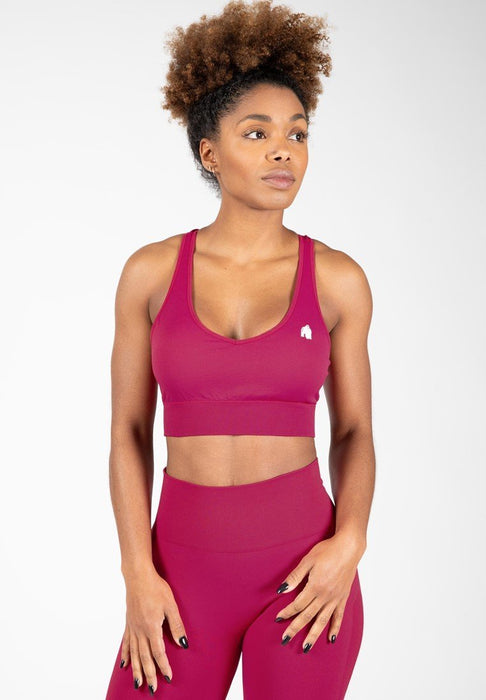 Gorilla Wear Hilton Seamless Sports Bra - Fuchsia - Sports Bra at MySupplementShop by Gorilla Wear