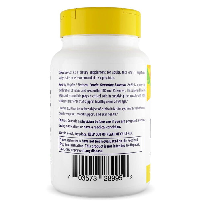 Healthy Origins Lutein 20mg 60 Veggie Softgels - Eyes & Vision at MySupplementShop by Healthy Origins