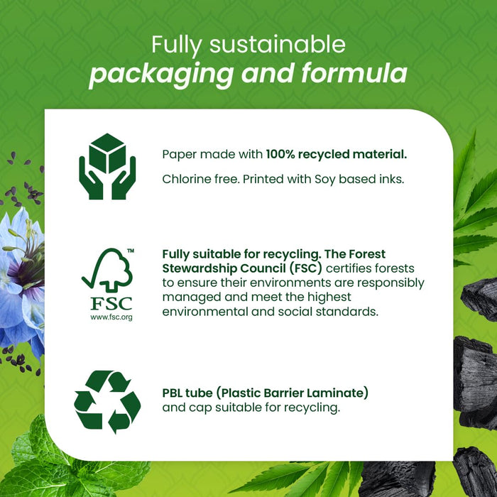 Himalaya Whitening Antiplaque Toothpaste Charcoal + Black Seed Oil 75ml.