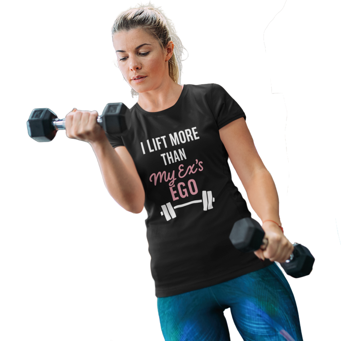 I Lift More Than My Ex's Ego Gym T-shirt - My Supplement Shop Classic Women's Fit