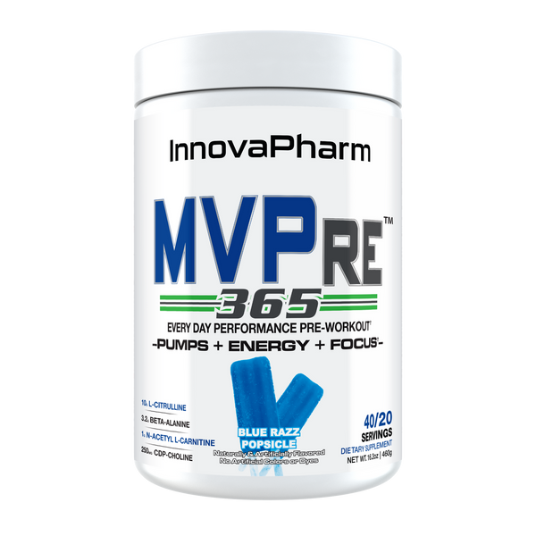 InnovaPharm MVPRE 365 460g - Blue Razz Popsicle - Pre Workout at MySupplementShop by Innovapharm