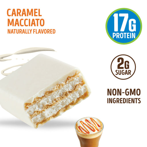 Lenny & Larry's Dip'd Wafer 12x58g Caramel Macchiato - Protein Wafer at MySupplementShop by Lenny & Larrys