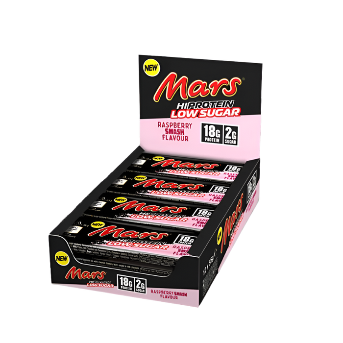 Mars Hi Protein Low Sugar 12x55g Raspberry Smash