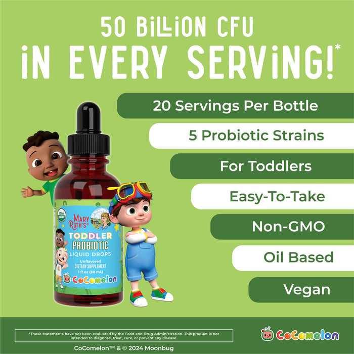 MaryRuth Coco Toddler Probiotic Drops, Unflavored, Org, 1 oz