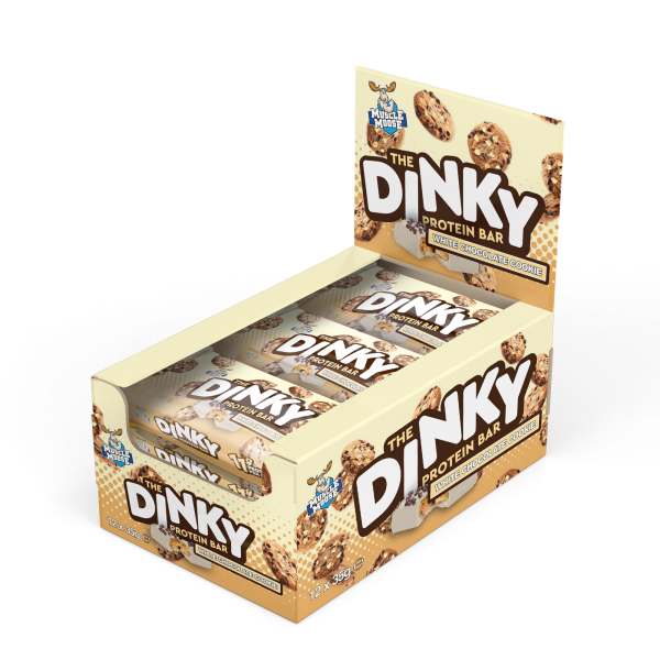 Muscle Moose Dinky Protein Bar - 12x35g / White Chocolate Cookie - Protein Bars