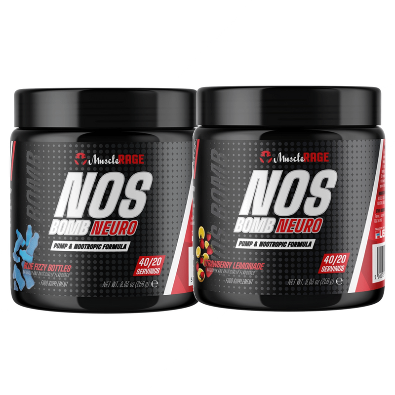 Muscle Rage NOS Bomb Neuro: Stim-Free Pre-Workout 256g