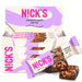 NICK’S Nut Bar vegan nut with cocoa butter, open bars showing nuts and chocolate