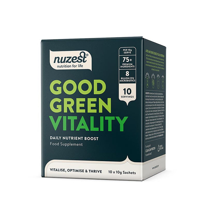 Nuzest Good Green Vitality 10x10g Refreshingly Natural - Sports Nutrition at MySupplementShop by Nuzest